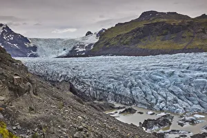 A retreating glacier, pouring down from the Vatnajokull icecap
