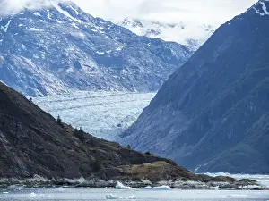 Tracy Arm Prints: Retreating tidewater South Sawyer Glacier meets the rock, Tracy Arm, Southeast Alaska