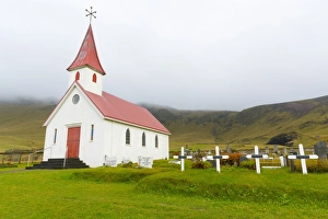Lutheran Prints: Reynis Church, near Vik, Iceland, Polar Regions