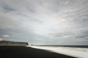 Reynisdrangar Prints: Reynisdrangar Sea Stacks, Reynisfjara, Vik, Iceland, Polar Regions