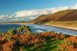 Calmness Prints: Rhossili Bay, Gower, Wales, United Kingdom, Europe