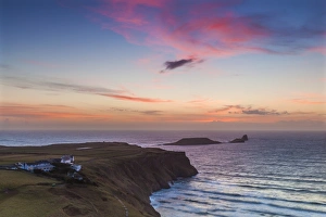 Gower Prints: Rhossili Bay, Worms End, Gower, Wales, United Kingdom, Europe
