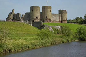 Flowing Water Gallery: Rhuddlan Castle, Denbighshire, Wales, United Kingdom, Europe