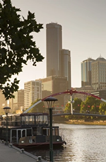 Street Light Prints: Rialto Towers along Yarra River, Melbourne, Victoria, Australia, Pacific