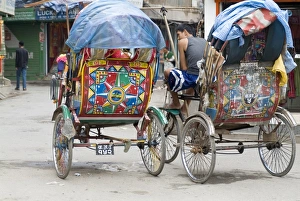 Rick Shaw Prints: Rickshaws, Thamel area