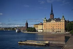 The Riddarholmskirkan and the Stadshuset, Stockholm, Sweden, Scandinavia, Europe