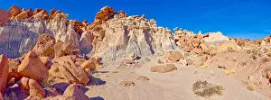 A ridge in the Devils Playground of crumbling hoodoos that resemble Goblins
