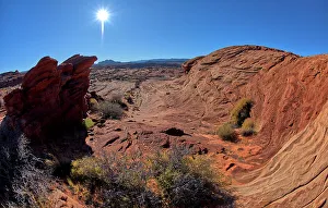 Glen Canyon Prints: A ridge of sandstone near the Spur Canyon at Horseshoe Bend