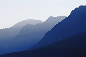 Ridges at Bowman Lake at dawn