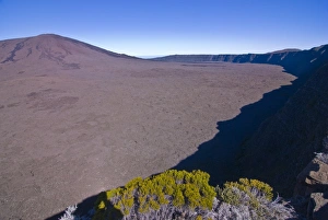 The rim of the Volcano of Piton de la Fournaise, La Reunion, Indian Ocean, Africa