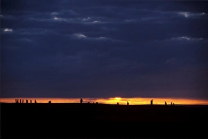 Moody Prints: Ring of Brodgar stone circle at sunset