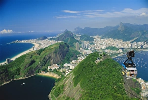 Sugar Loaf Prints: Rio and the Copacabana Beach from Pao de Acucar (Sugar Loaf), Rio de Janeiro, Brazil