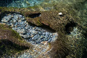 North Wales Prints: Ripples and Stone Patterns in the clear water of Afon Cwm Llan