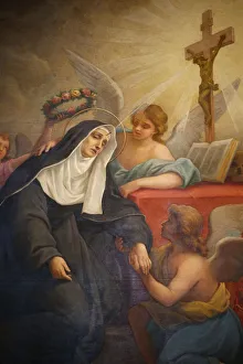 Stereotypical Prints: Rita of Cascia, Patron Saint of the Impossible, abused wives and widows, Rome, Lazio
