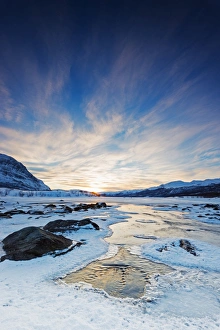 Helsinki Prints: River, Abisko National Park Helsinki, Finland, Scandinavia, Europe