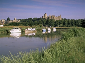 Arundel Prints: River Arun and castle, Arundel, West Sussex, England, United Kingdom, Europe