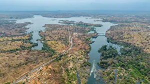 Angola Prints: River barrage of the Cuanza river, Cuanza Sul province, Angola, Africa