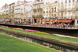 Perpignan Prints: River Basse, Perpignan, Pyrenees-Orientale, Languedoc-Roussillon, France, Europe