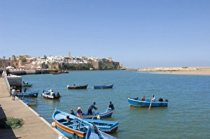 Rabat Prints: River Bouregreg, Rabat, Morocco, North Africa, Africa
