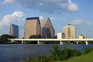 Texas Prints: The river, bridge and skyline of downtown in the state capital