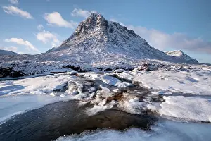 Awe Inspiring Prints: River Coupall below Stob Dearg (Buachaille Etive Mor) in winter