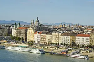 Danube Prints: River Danube, Banks of the Danube, UNESCO World Heritage Site, Budapest, Hungary, Europe