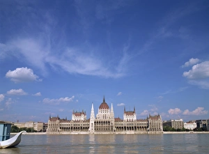 Parliament Building Prints: The River Danube and the Parliament Building in Budapest