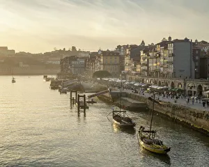 Porto District Prints: River Douro at sunset, UNESCO World Heritage Site
