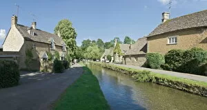 Gloucestershire Collection: River Eye and Lower Slaughter village, Gloucestershire, The Cotswolds, England