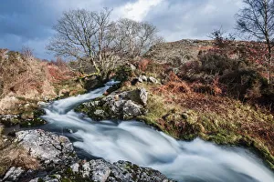 Gwynedd Prints: River in the foothills of Cnicht, Croesor Valley, Snowdonia National Park, Gwynedd