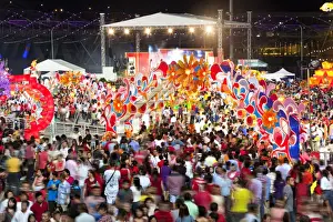 Crowded Prints: River Hongbao decorations for Chinese New Year celebrations at Marina Bay