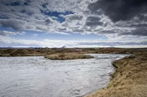 Images Dated 14th November 2007: River Laxa flowing out of Lake Myvatn, Skutustaoir near Reykjahlid, Iceland