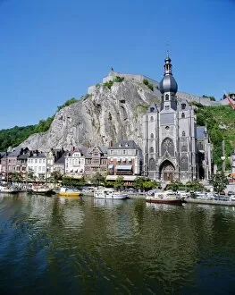 River Bank Collection: River Meuse in the old town of Dinant, Ardennes, Belgium