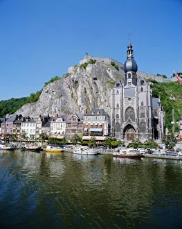 River Meuse in the old town of Dinant, Ardennes, Belgium