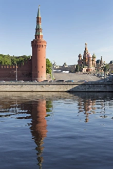 River Moskva Prints: The River Moskva with the Kremlin and St