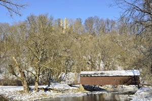 Covered Bridge Prints: River Neckar and Neckarburg (Neckar Castle)