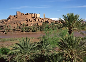 Ouarzazate Prints: The River Ouarzazate before the Kasbah Tifoultoute