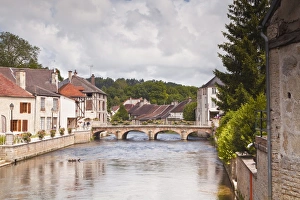 Aube Prints: The River Ource running through the village of Essoyes