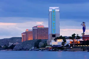 Nevada Prints: River Palms and Harrahs Casinos on the Colorado River, Laughlin City