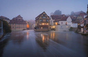 Bamberg Prints: The River Regnitz, Bamberg, Bavaria, Germany, Europe