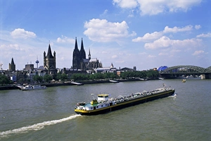 River Rhine Prints: River Rhine and Cologne (Koln)