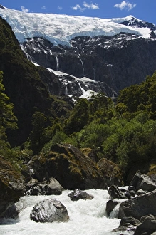 White Water Prints: A river on Rob Roy Glacier Hiking Track