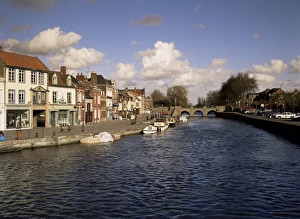 Picardie Prints: River Somme and town, Amiens, Somme, Picardy, France, Europe