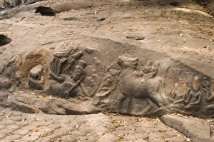 River of a thousand lingas, Kbal Spean, near Angkor, Siem Reap, Cambodia