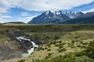 River before the Torres del Paine National Park, Patagonia, Chile, South America