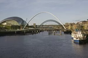 Tyne And Wear Collection: River Tyne with bridges and Sage Hall, Newcastle / Gateshead, Tyne and Wear