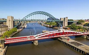 River Tyne Prints: River Tyne, Swing Bridge, Tyne Bridge and Church of St