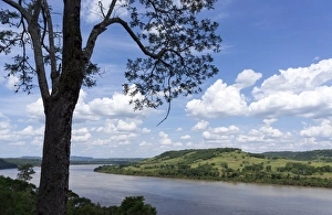 Border Prints: The River Uruquay marking the border, on the left Argentina, on the right Brazil