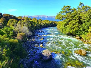 River valley, South Island, New Zealand