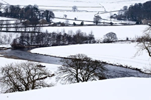Stereotypically British Prints: The River Wharfe near Burnsall in winter